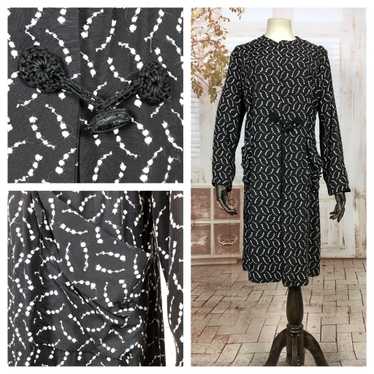 Fabulous Lightweight 1940s 40s Vintage Black And … - image 1