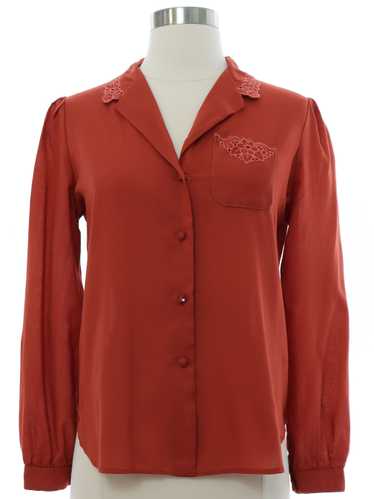 1970's Choice Womens Rayon Blend Secretary Shirt - image 1