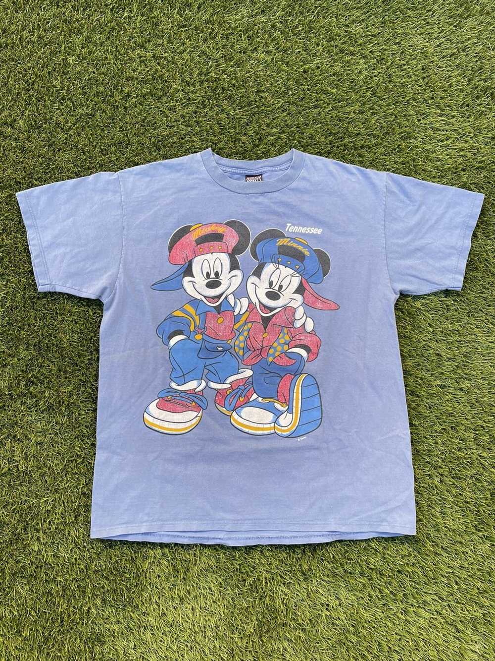 Disney × Vintage 90s Mickey & Minnie Tee - image 1