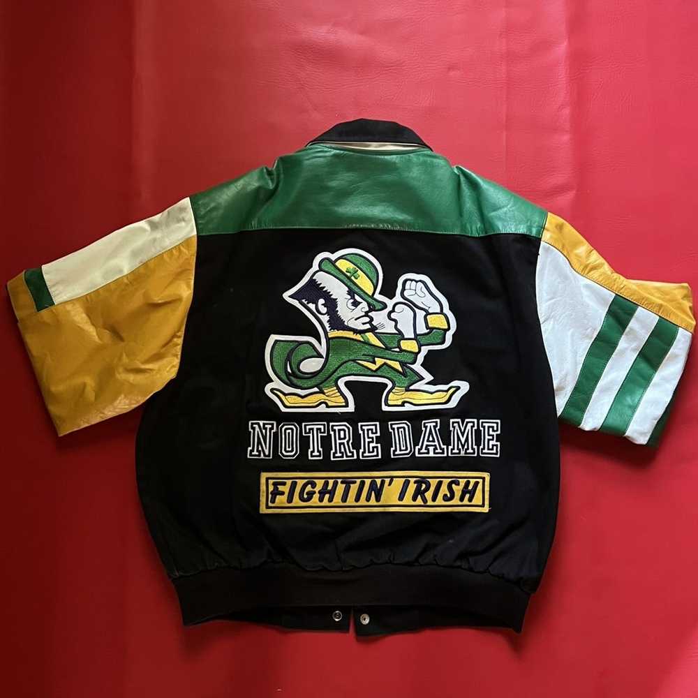 Vintage Vintage JH Notre Dame Fighting Irish Leat… - image 2