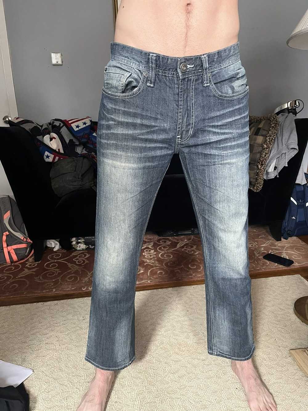 Vintage Mens light wash Grey denim jean - image 1