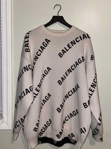 Balenciaga Balenciaga all over logo sweater revers