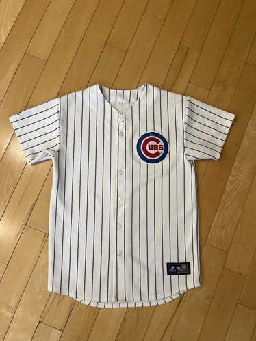 Vintage 80s Mens S Chicago Cubs Chalkline Pinstripe MLB Baseball T-Shirt  Jersey