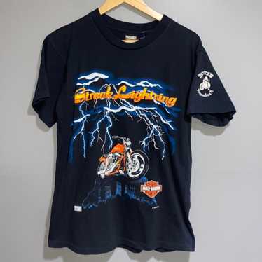 トップス 90s HARLEY DAVIDSON THUNDER & LIGHTNING Vintage 90s - Harley Davidson Motorcycles - Thunder