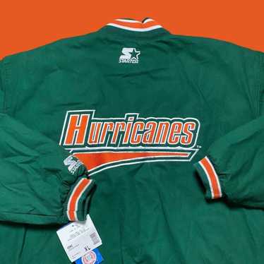 90's University of Miami Hurricanes Starter NCAA Baseball Jersey Size Large  – Rare VNTG