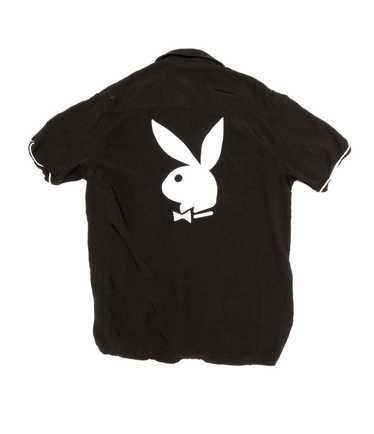 Playboy Playboy Pajama Shirt Rayon Black Short Sle