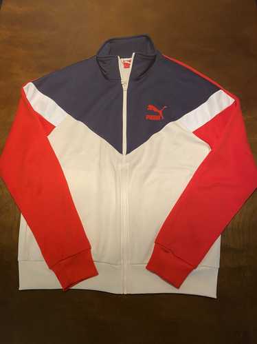 Puma Puma Zip up Track Jacket Navy/Red/Cream sz Lr