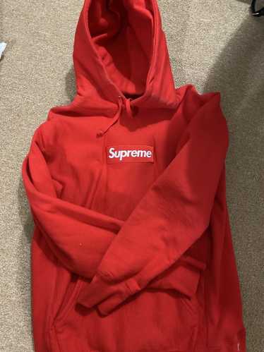 Fake red outlet supreme hoodie