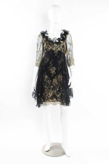 ZANDRA RHODES Star Flower Lace Babydoll Dress