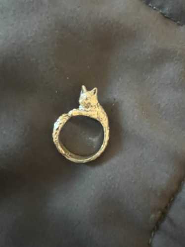 Vintage S925 solid silver stamped adjustable Cat R