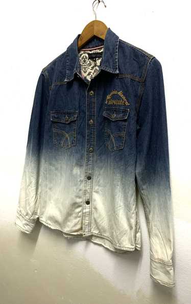 Two-Pocket Western Shirt in Medium Indigo