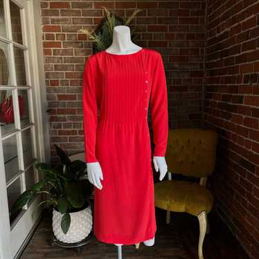 1980s Red Lanvin Dress - image 1
