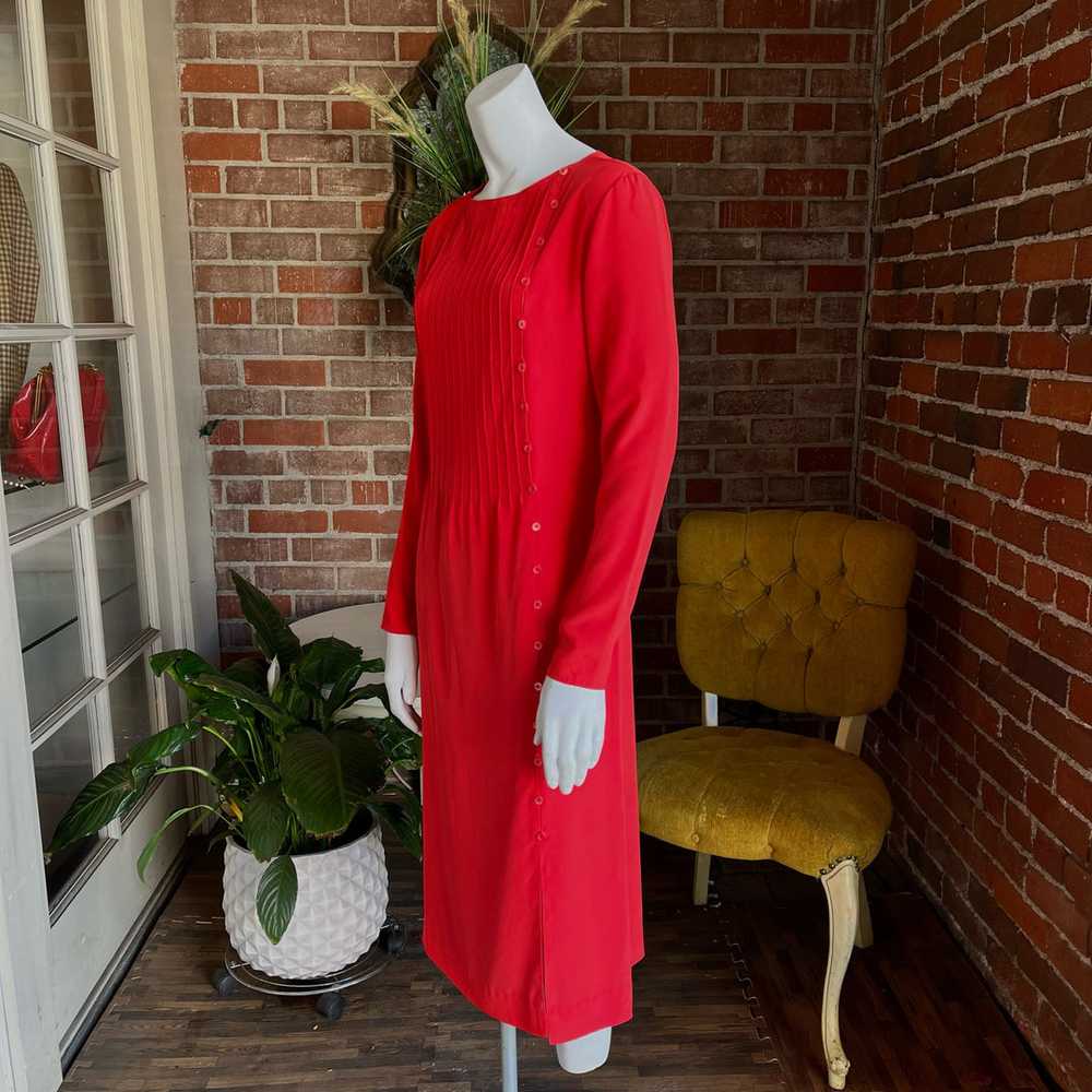 1980s Red Lanvin Dress - image 2