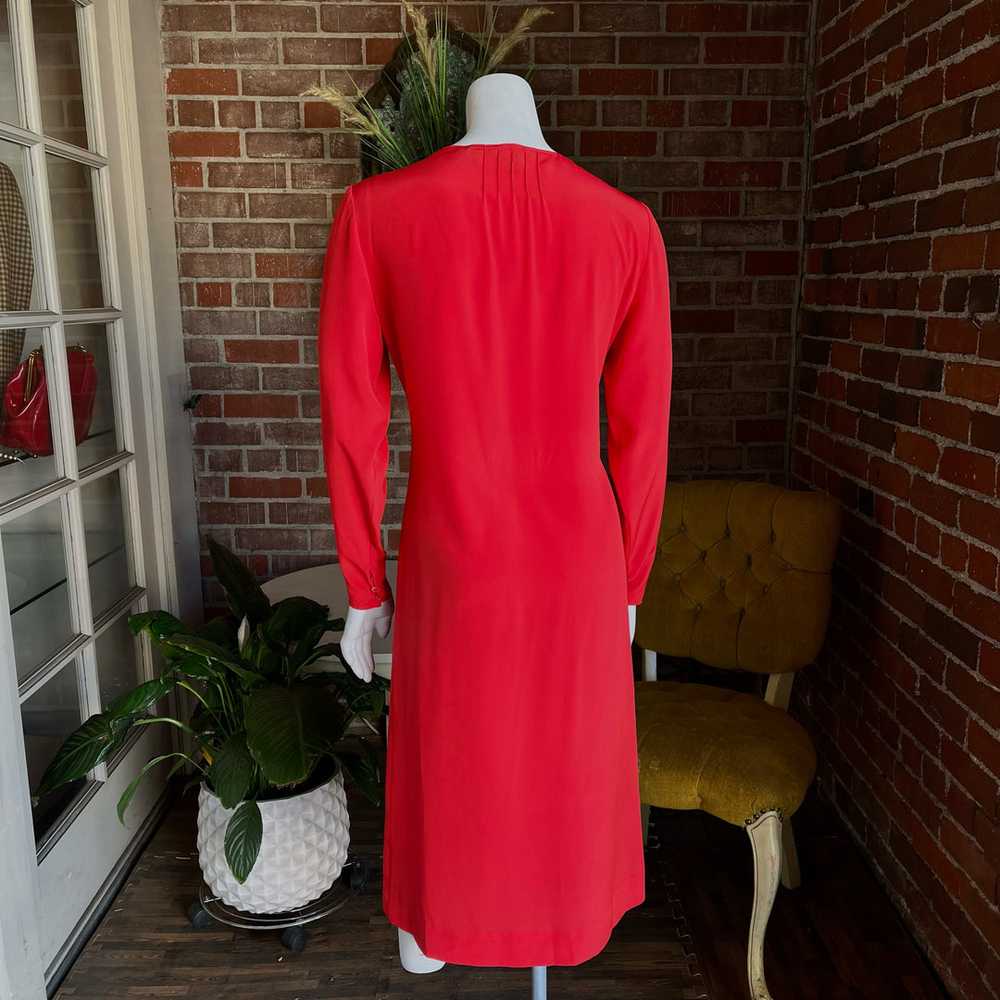 1980s Red Lanvin Dress - image 3