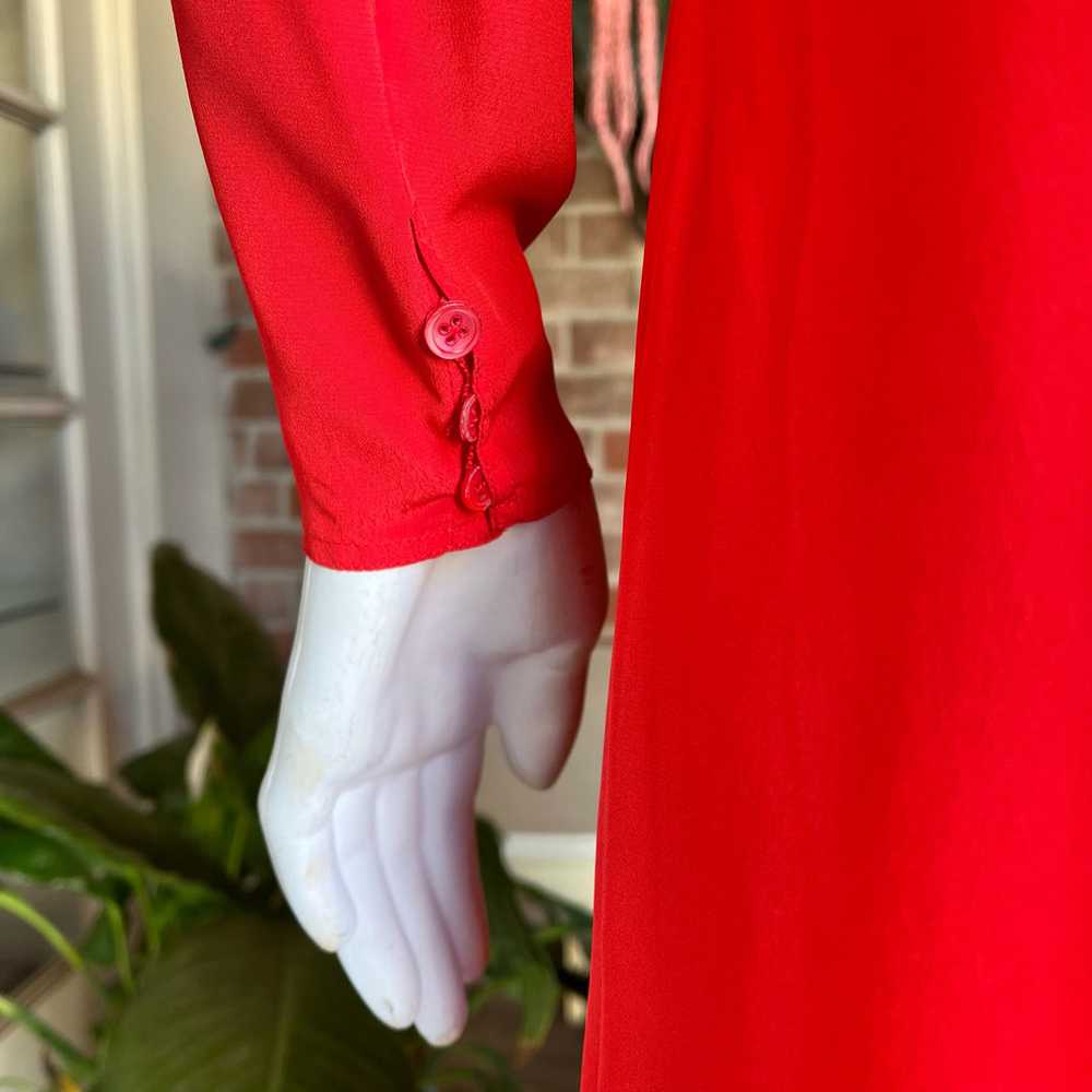 1980s Red Lanvin Dress - image 7