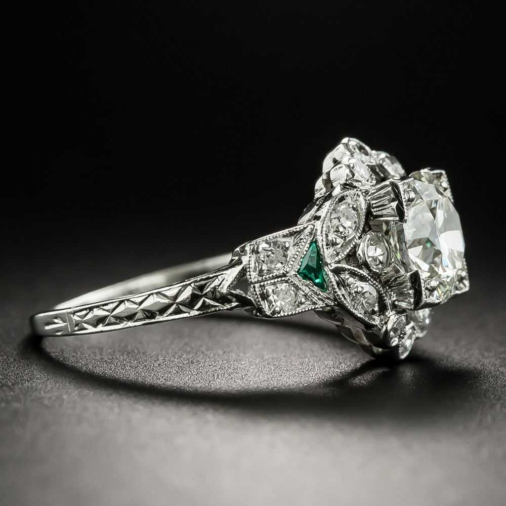 Art Deco 1.40 Carat Diamond Engagement Ring - GIA… - image 2