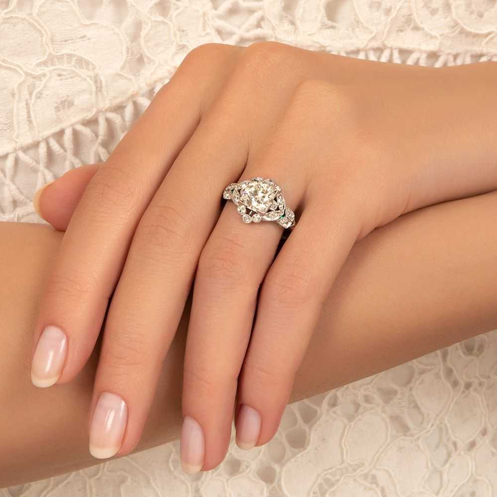 Art Deco 1.40 Carat Diamond Engagement Ring - GIA… - image 5