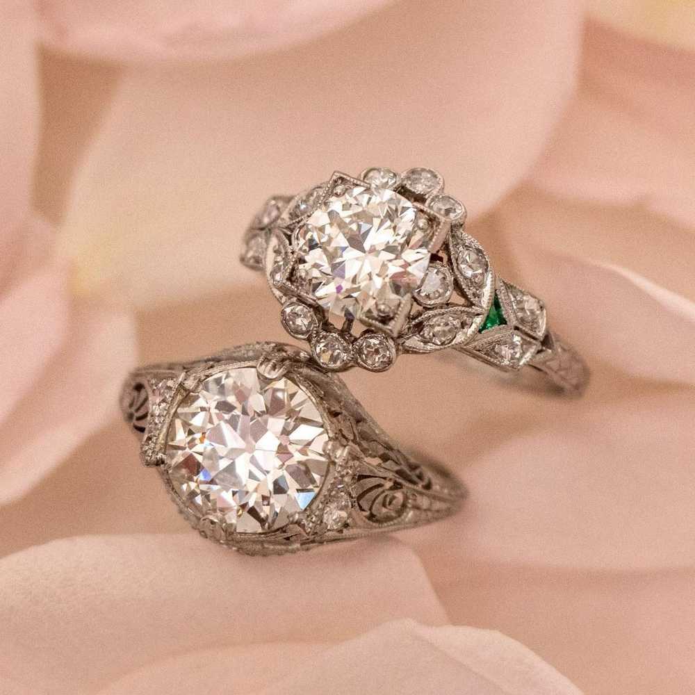 Art Deco 1.40 Carat Diamond Engagement Ring - GIA… - image 6