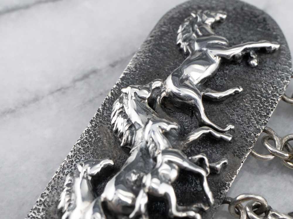 Sterling Silver Equestrian Brooch - image 8