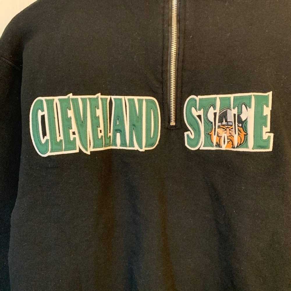 Vintage Vintage Cleveland State Quarter Zip Sweat… - image 3