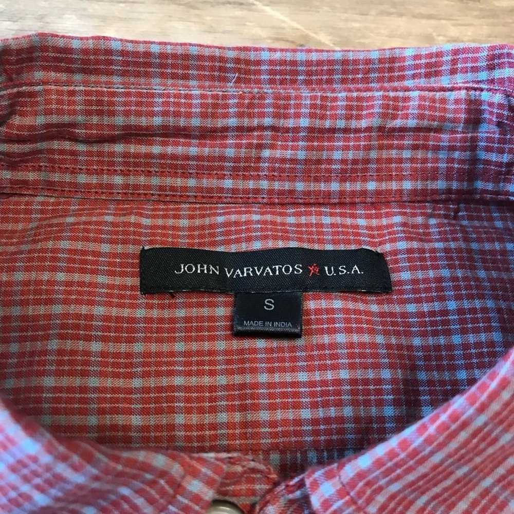 John Varvatos John Varvatos Plaid Cotton Button D… - image 2