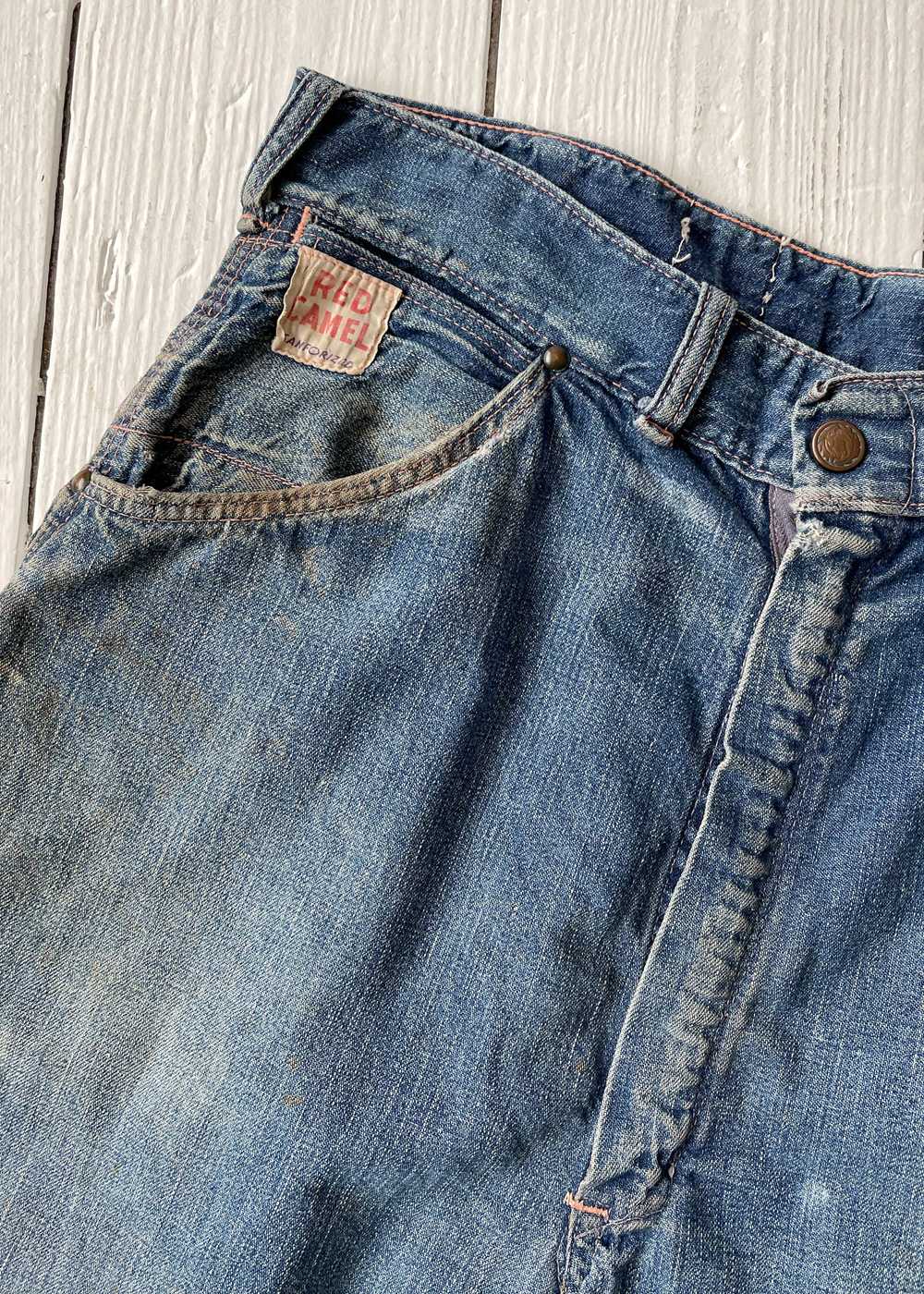 Vintage 1950s Carpenter Jeans Cut Off Shorts - image 2