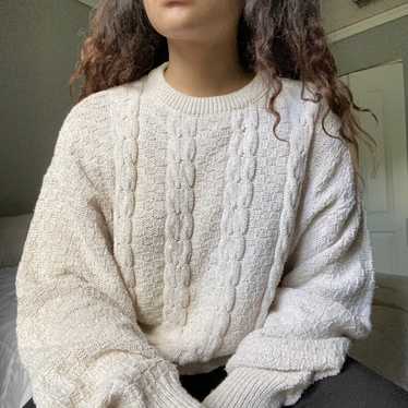 Vintage Cream knit sweater - image 1