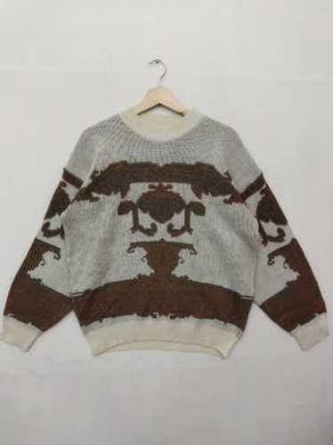 Aran Isles Knitwear × Coloured Cable Knit Sweater 