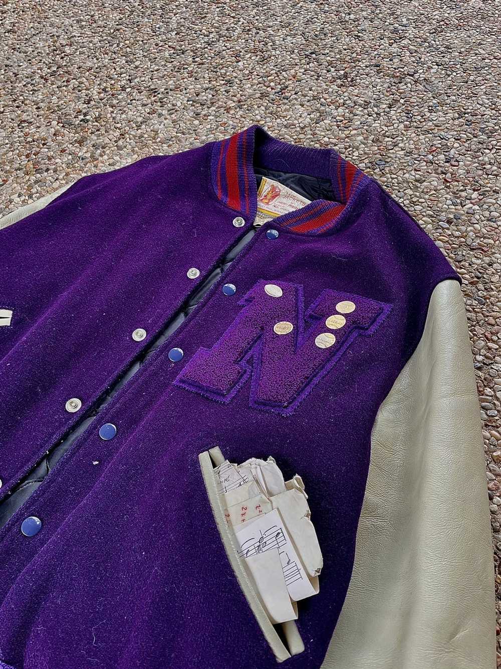 Vintage 70's College Varsity Jacket w/ Original N… - image 2