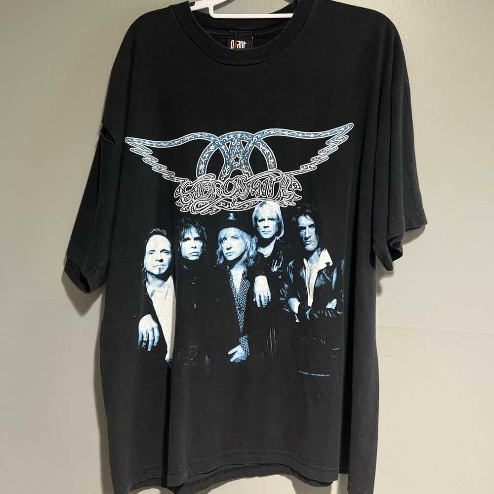 Band Tees × Vintage Aerosmith 1997 nine lives roc… - image 1