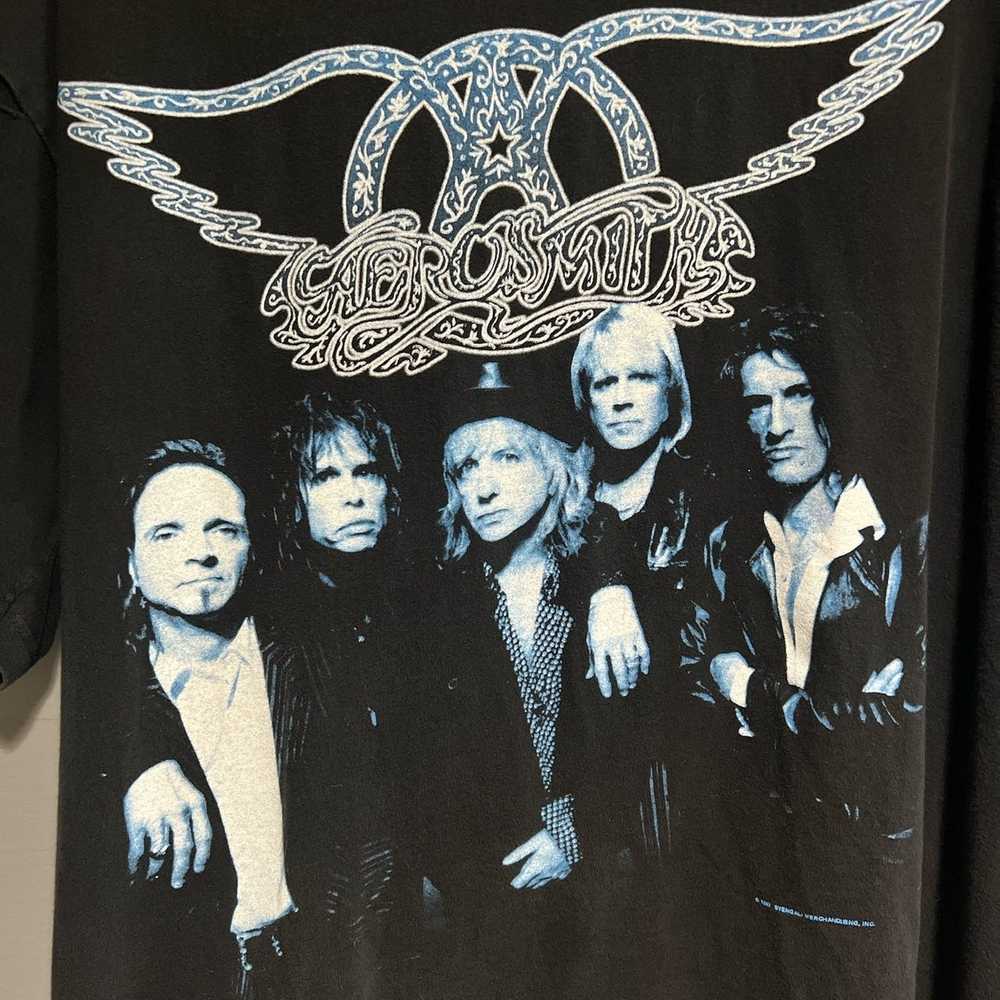 Band Tees × Vintage Aerosmith 1997 nine lives roc… - image 3