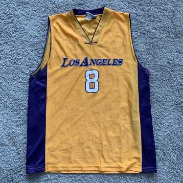 PJ Mark, Shirts, 0s La Lakers Kobe Bryant 8 Jersey Gold Sz Xl Shirt Pj  Mark Nba Los Angeles Vtg