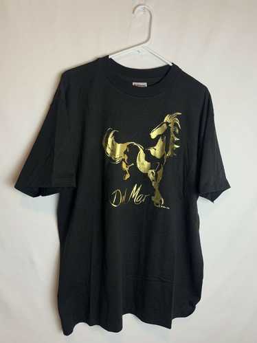 Hanes Vintage Gold Horse Diana Hall Art Del Mar T-