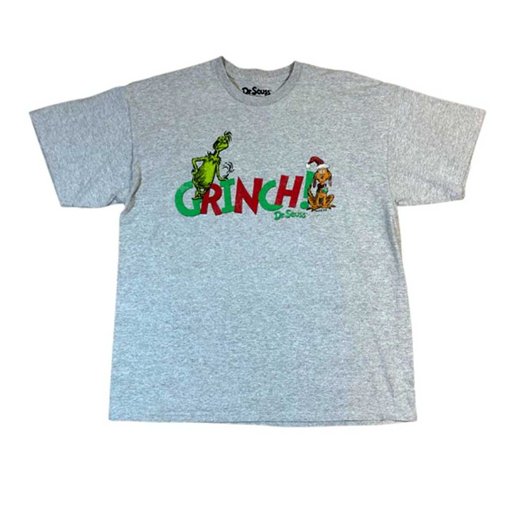 Vintage Dr Seuss Grinch Gray T Shirt Size Xl Gem