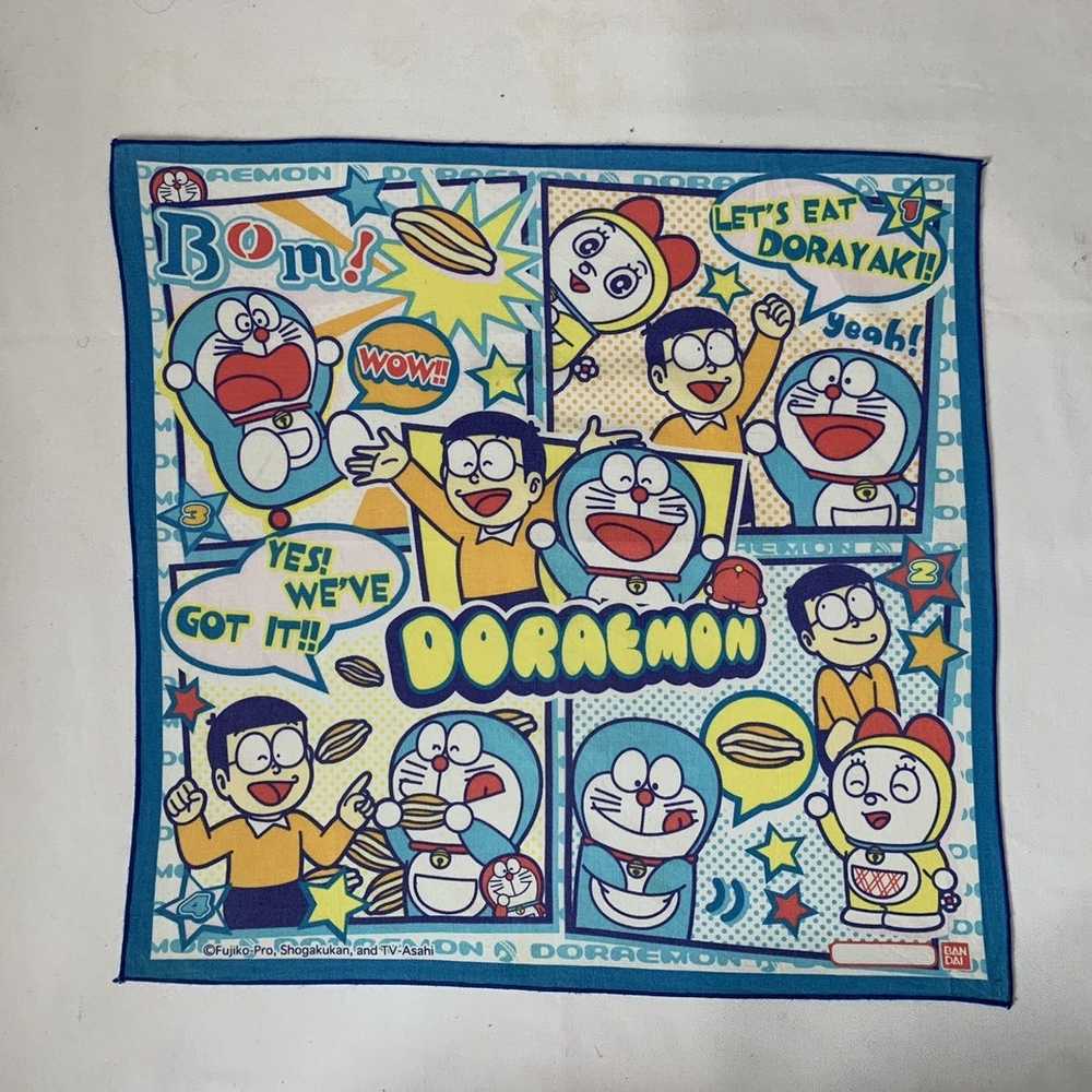 Japanese Brand DORAEMON HANDKERCHIEF NECKERCHIEF … - image 1