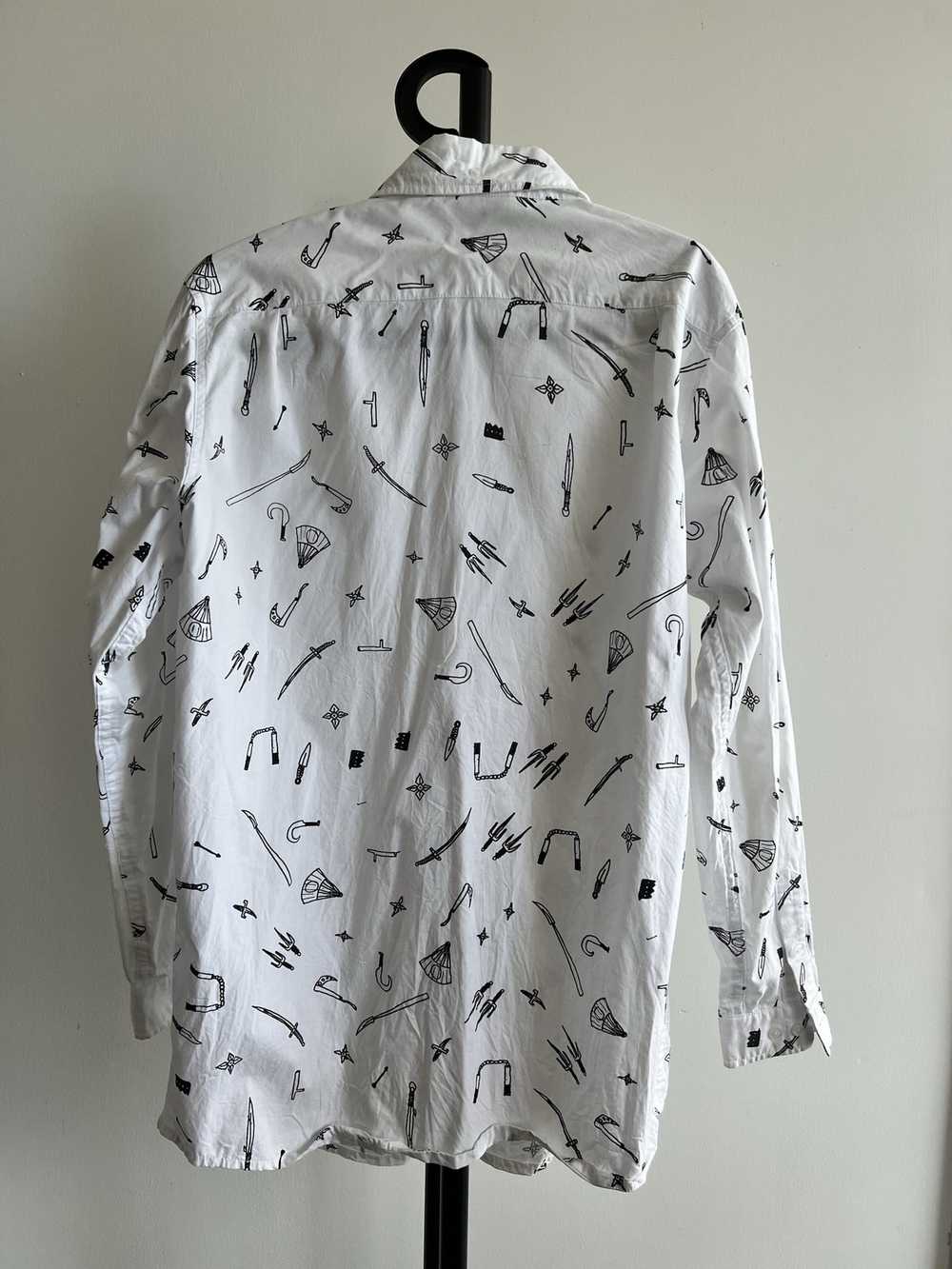 Lazy Oaf lazy oaf Japanese weapons button ups lon… - image 2