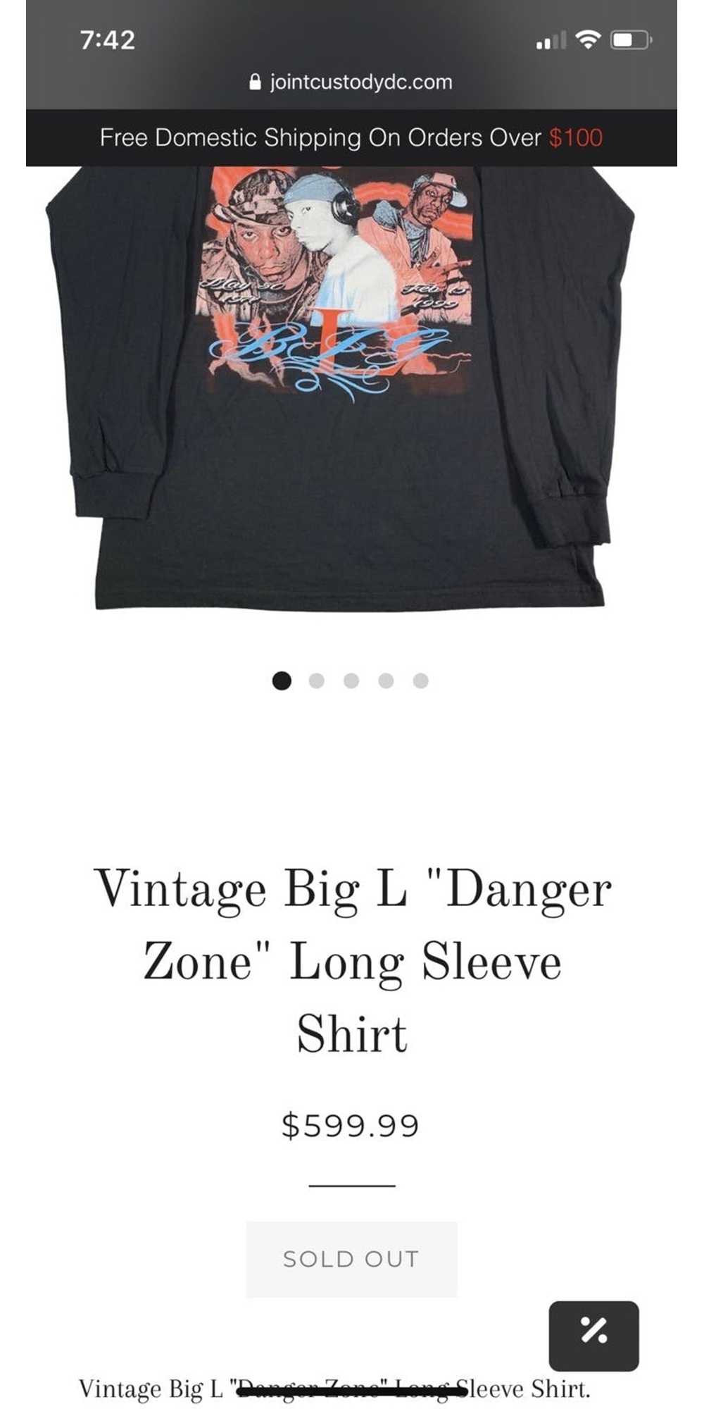 Rap Tees × Vintage Big l danger zone tribute long… - image 7