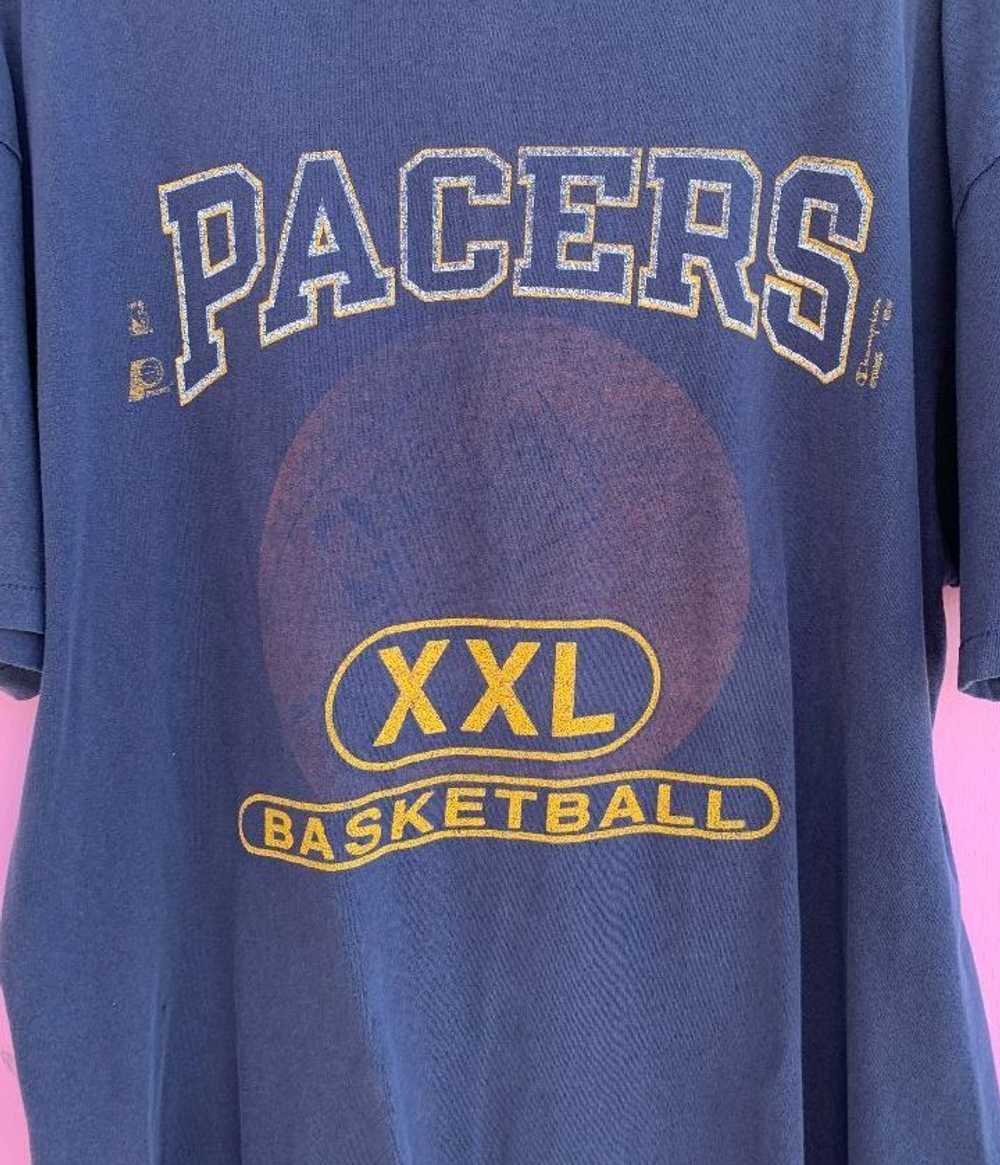 VINTAGE INDIANA PACERS BASKETBALL TEAM FADED GRAP… - image 4