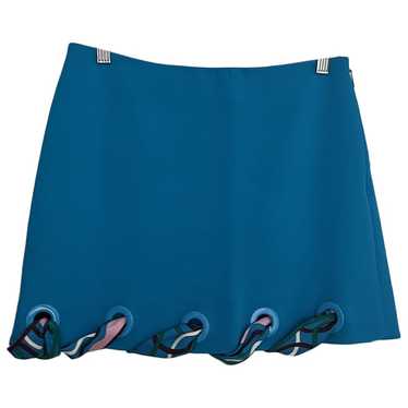 PUCCI abstract-print mini skirt - Blue