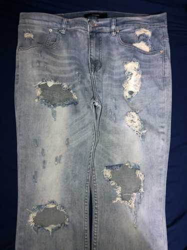 Stampd Light Blue Ripped Denim