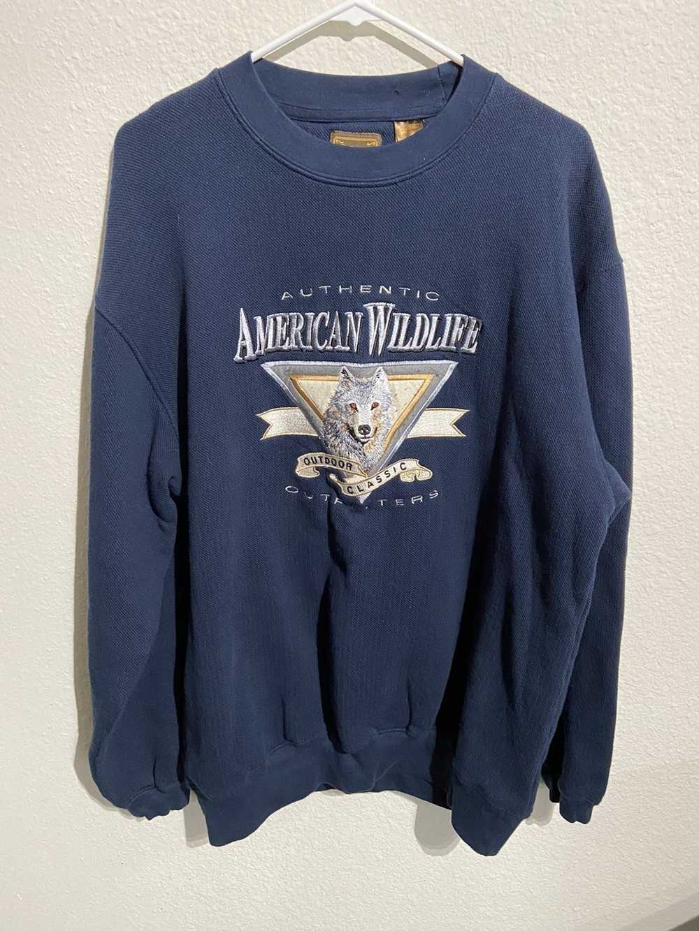 Vintage American Wildlife Embroidered Sweater - image 1