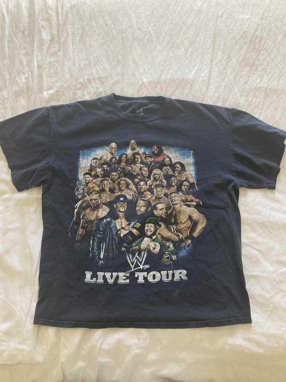 Vintage × Wwe Vintage WWE Live tour black t shirt… - image 1