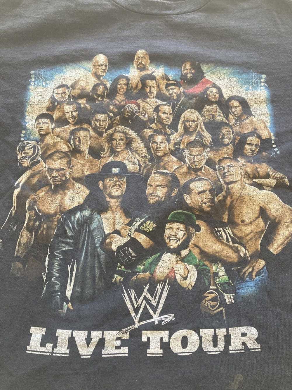 Vintage × Wwe Vintage WWE Live tour black t shirt… - image 2