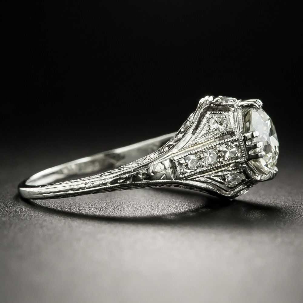 Art Deco 1.01 Carat Diamond Engagement Ring - GIA… - image 2