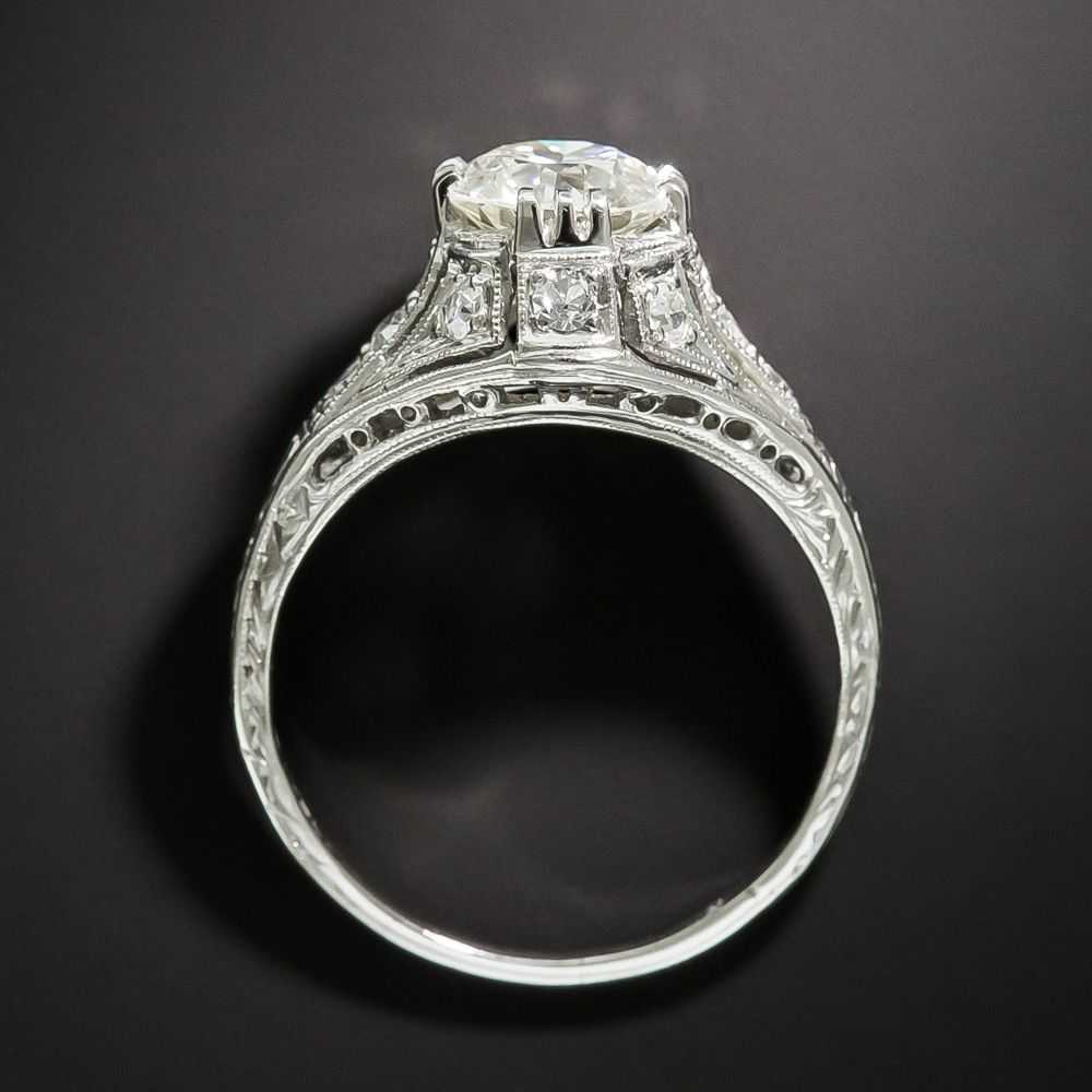 Art Deco 1.01 Carat Diamond Engagement Ring - GIA… - image 3