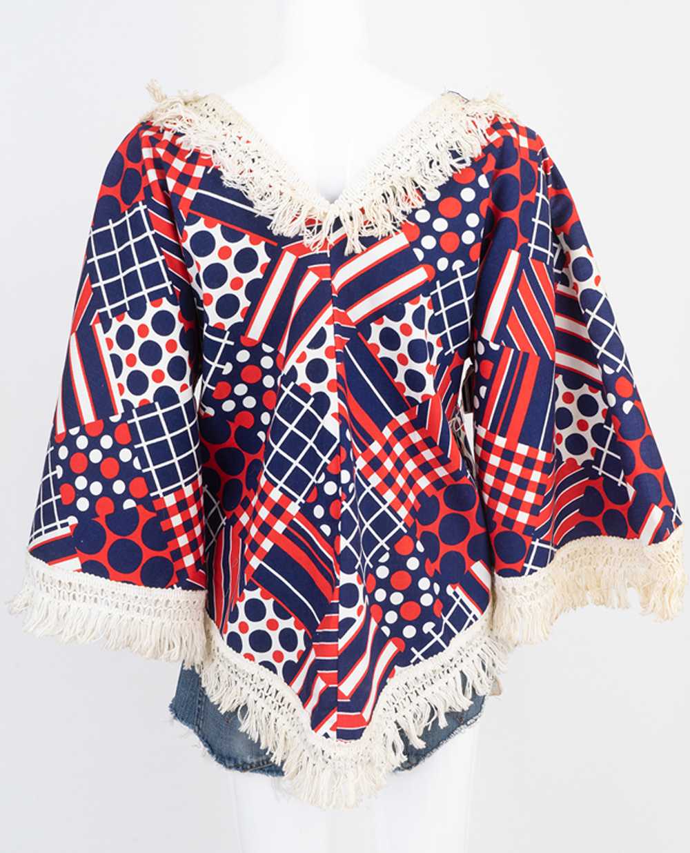 1960s Psychedelic Poncho NWT - image 2