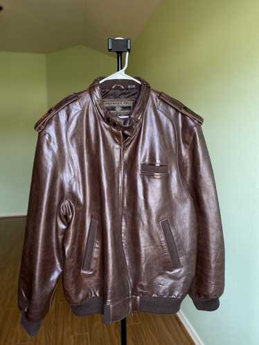 Members Only Members only brown leather jacket
