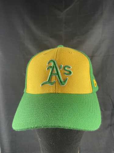 Mens Green/Yellow 47 Brand Clean Up MLB Oakland Athletics Cap – KJ Beckett