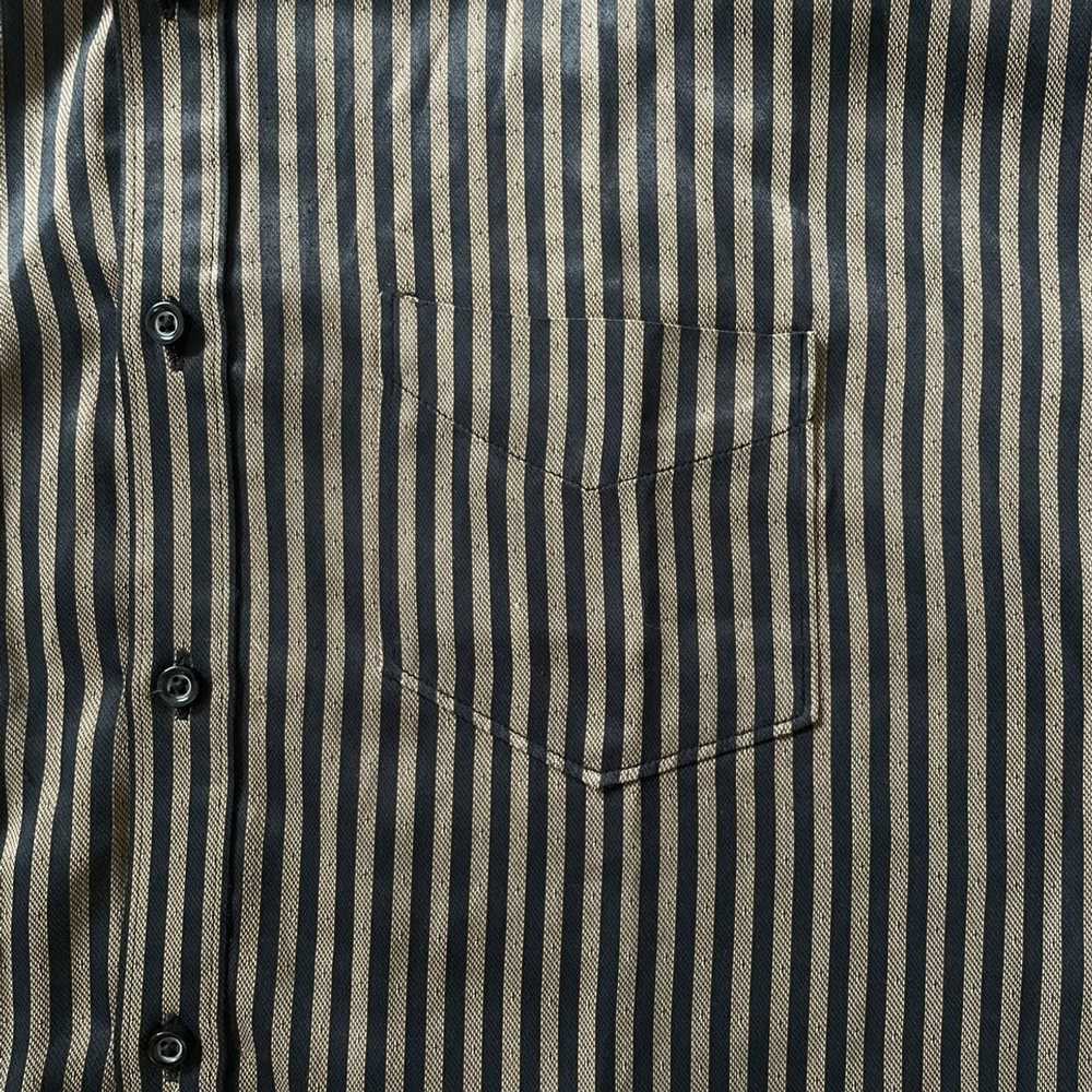Rare × Very Rare × Vintage Silk like Striped Butt… - image 11