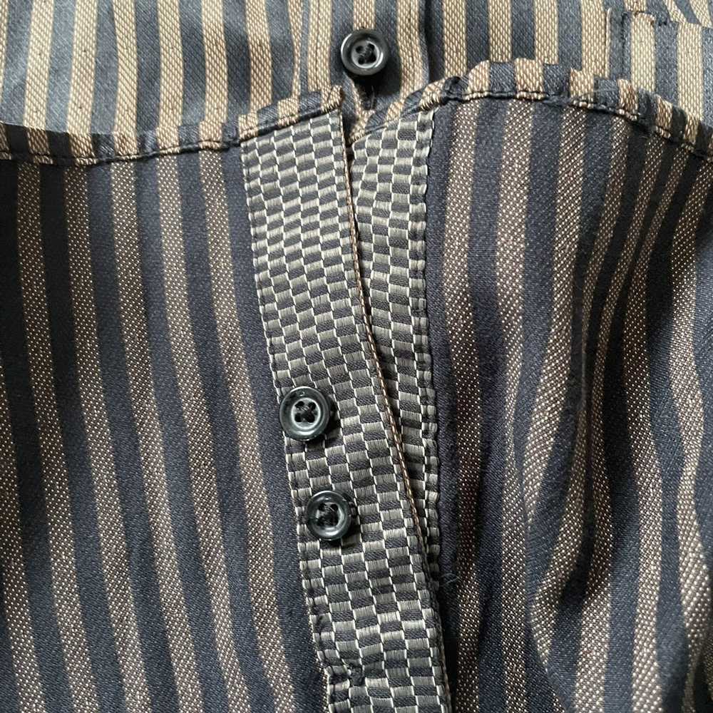 Rare × Very Rare × Vintage Silk like Striped Butt… - image 7